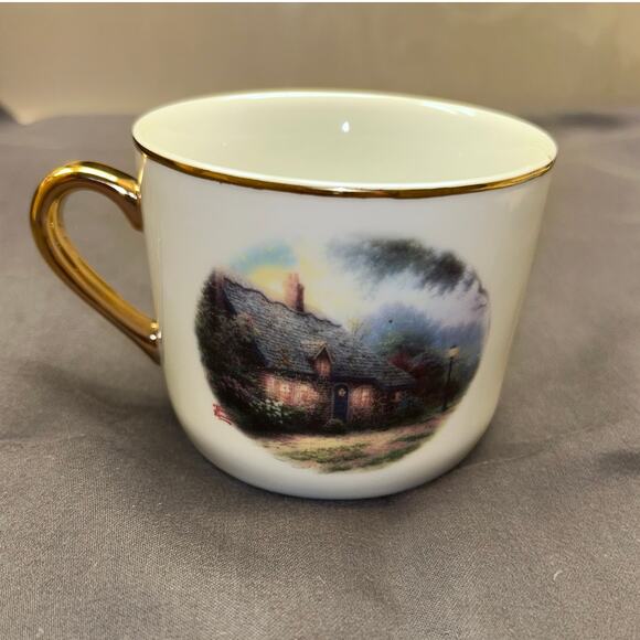 Thomas Kinkade Painter of Light Moonlight Cottage Cup - Picture 2 of 9